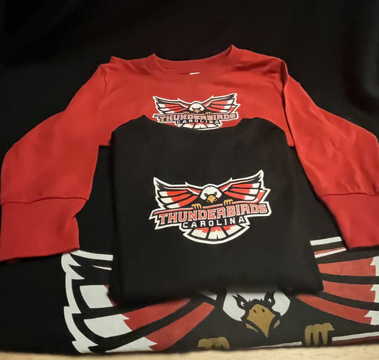 Toddler- RED- Long Sleeve w/Thunderbird logo - 2T