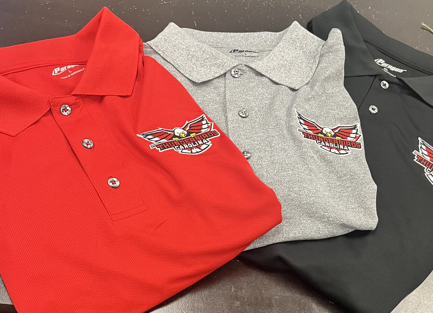 Polo's Shirts with Thunderbirds logo